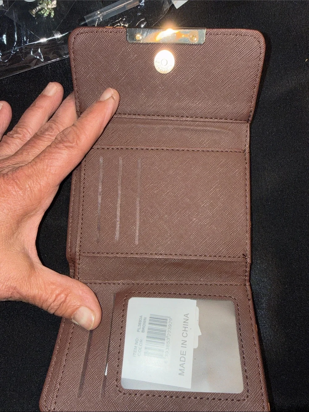 Monogram Bi-Fold Wallet in Brown